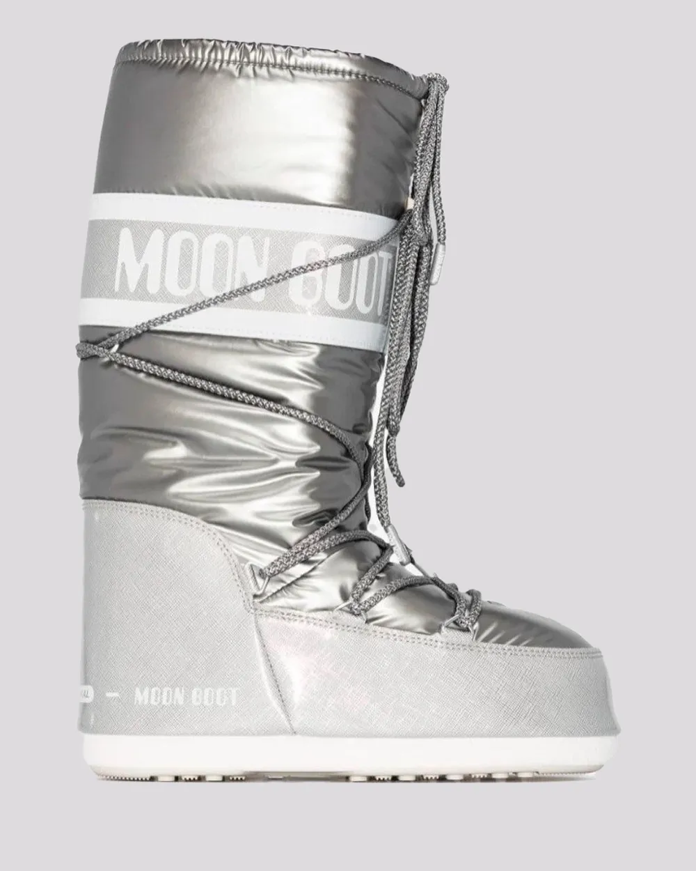 Bota Moon Boot Icon Nylon Silver