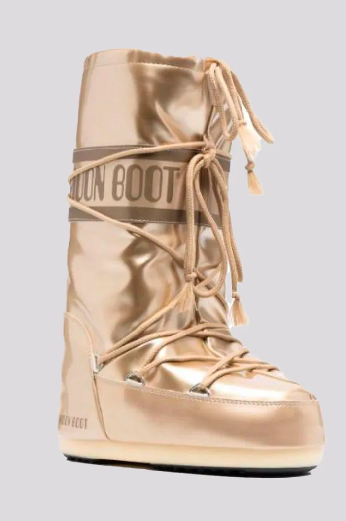 Bota Moon Boot Icon Vinyl Gold