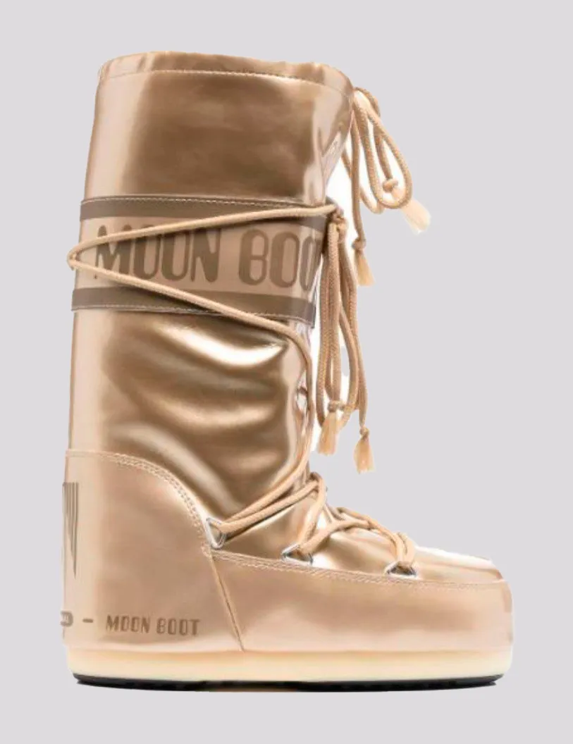 Bota Moon Boot Icon Vinyl Gold