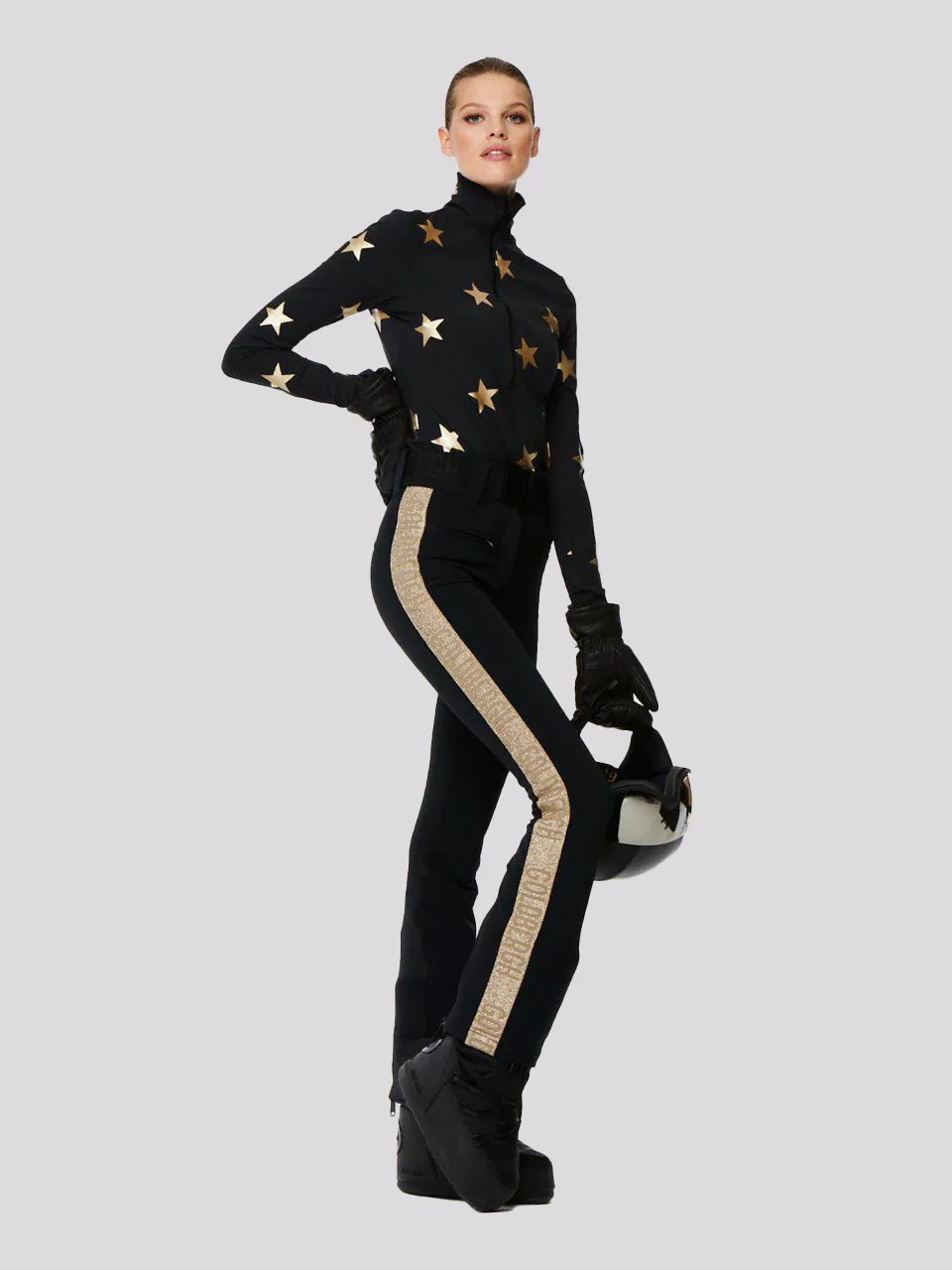 Calça Goldbergh Pam Black&Gold