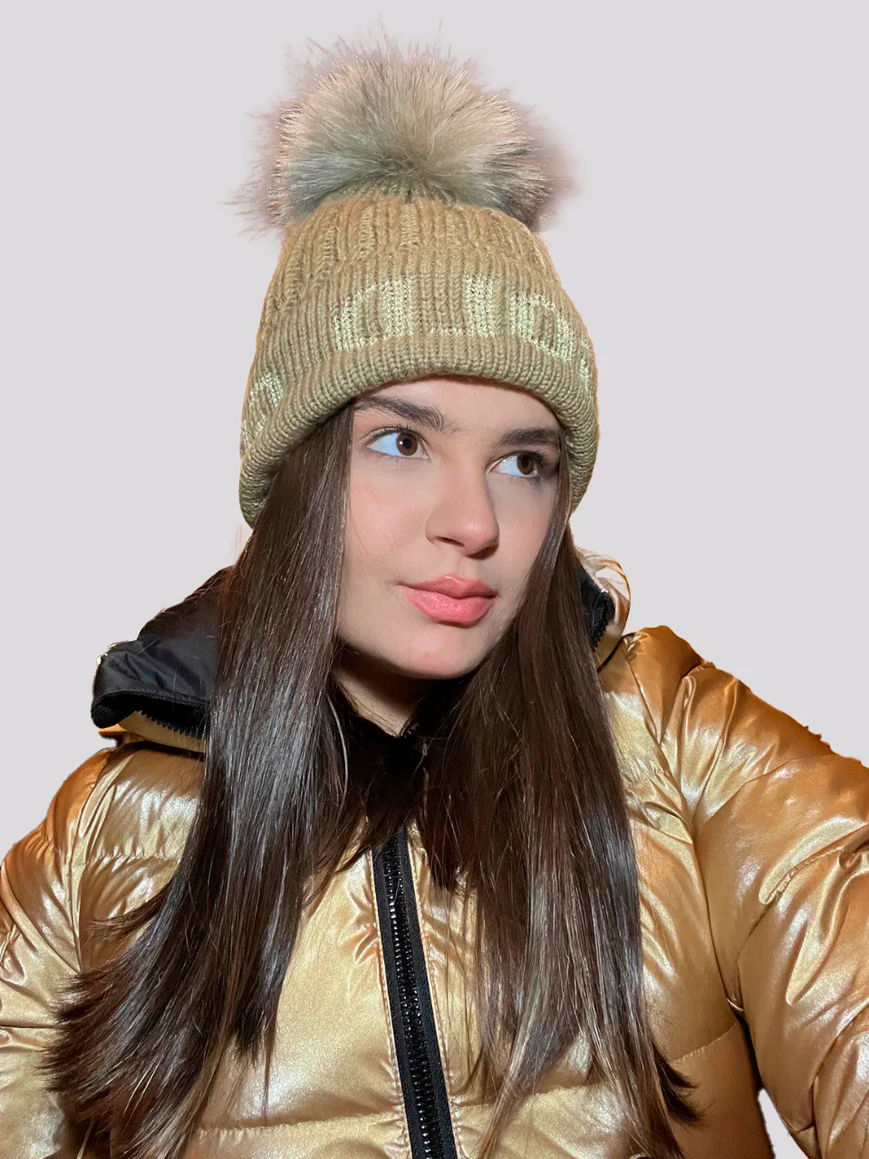 Gorro Goldbergh Gold Pom