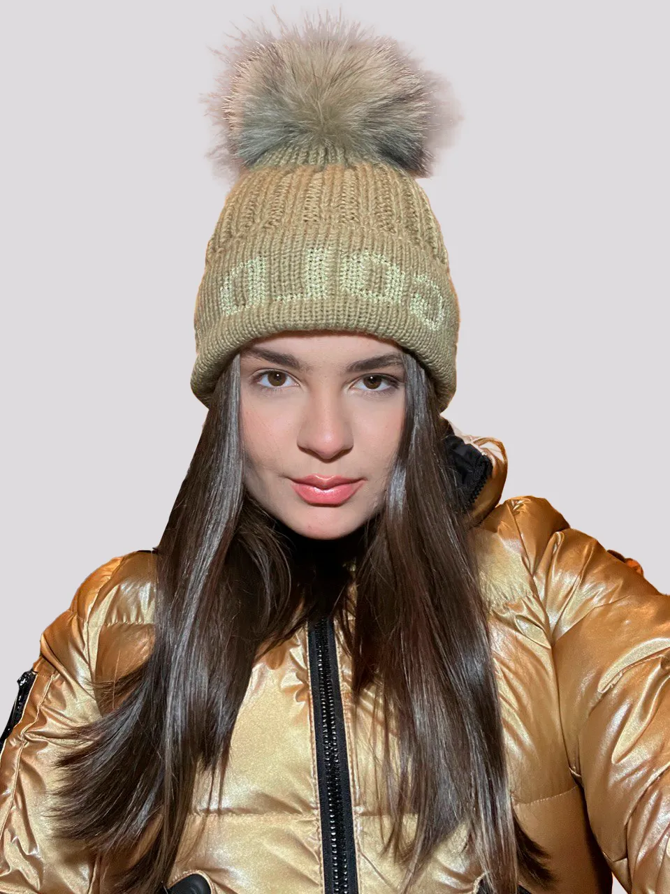 Gorro Goldbergh Gold Pom