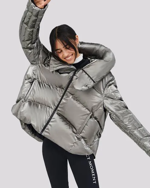Jaqueta Perfect Moment Orelle Quilted Star Silver