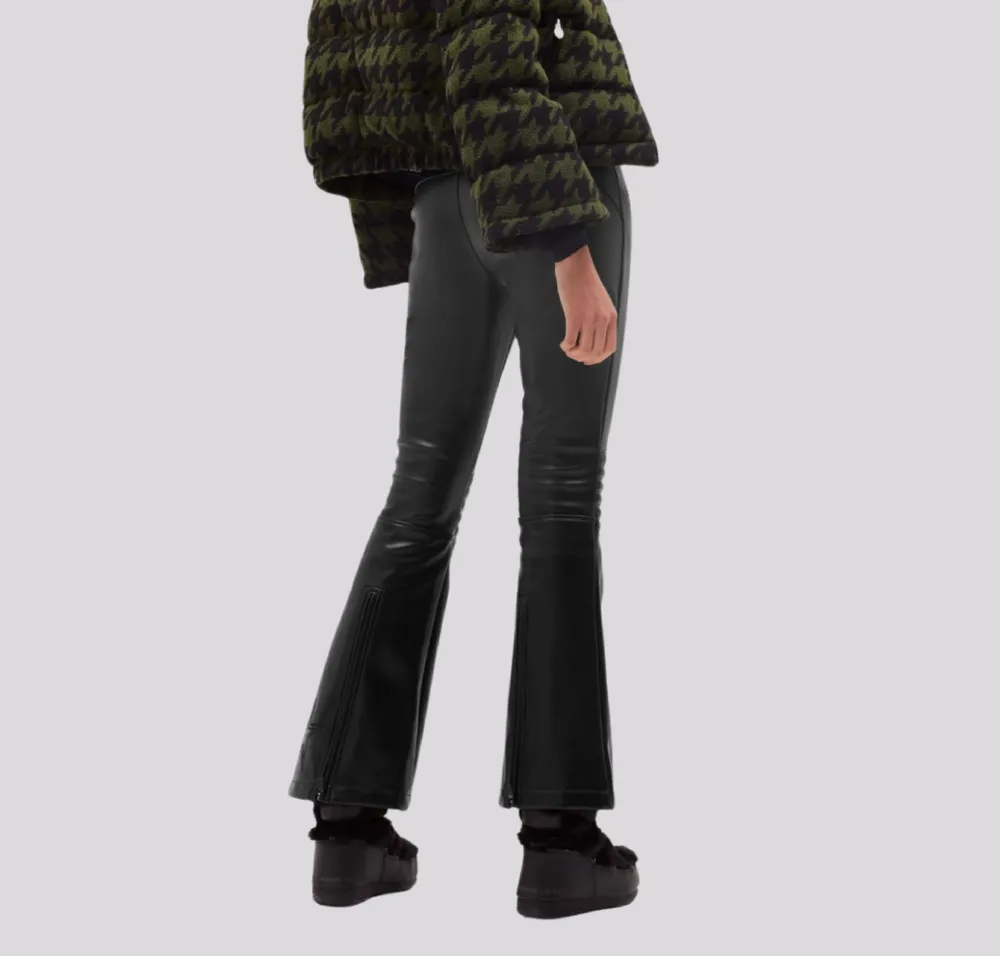 Calça Perfect Moment Aurora Flare Race Pant faux Leather