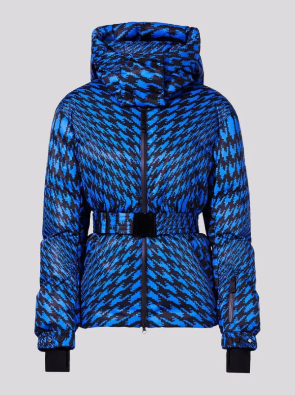 Jaqueta Perfect Moment Candice Ski Parka Twisted Houdstooth Black true Indigo