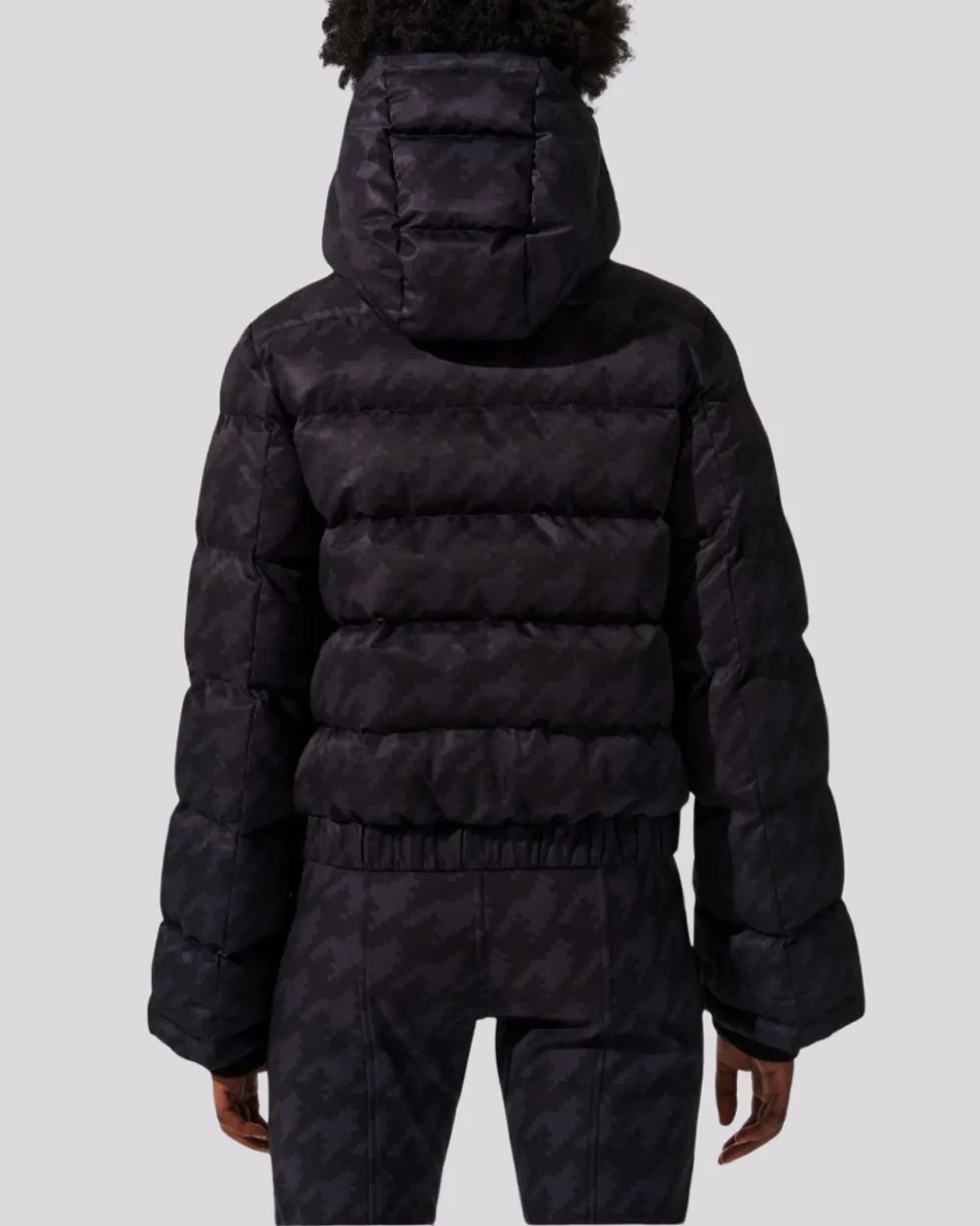 Jaqueta Perfect Moment Polar Flare Houdstooth Black&Black