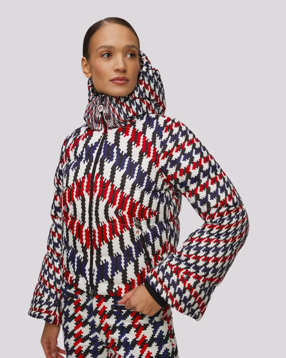 Jaqueta Perfect Moment Polar Twisted Houdstooth Red 