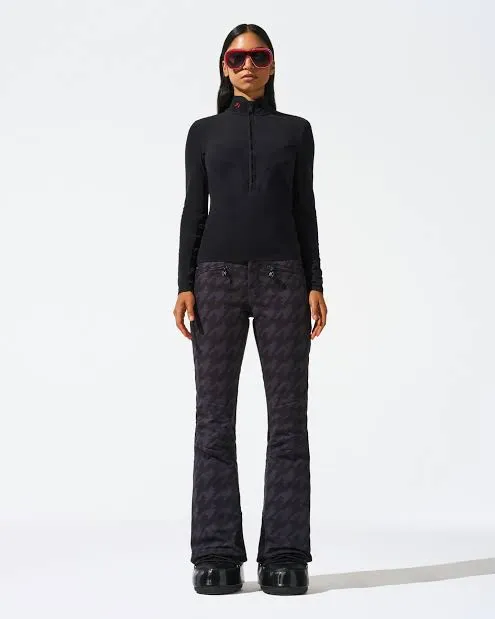 Calça Perfect Moment Aurora High Flaire Houdstooth Black&Black