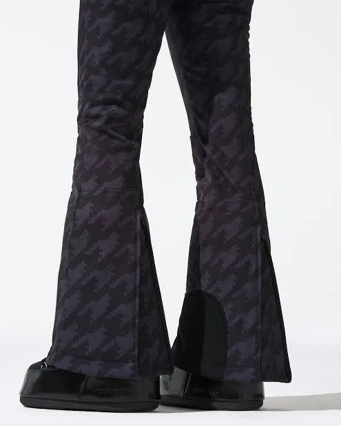 Calça Perfect Moment Aurora High Flaire Houdstooth Black&Black