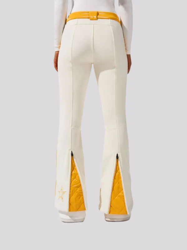 Calça Perfect Moment Mid Rise Carving Canary Yellow White
