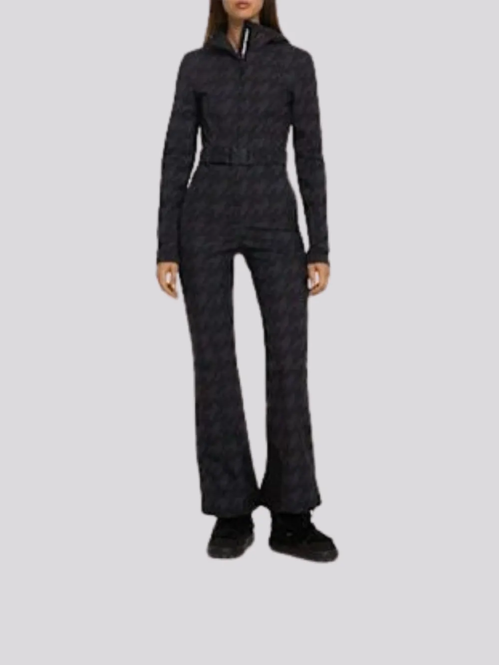 Macacão Perfect Moment Tignes Ski Suit Houndstooth Black&Black