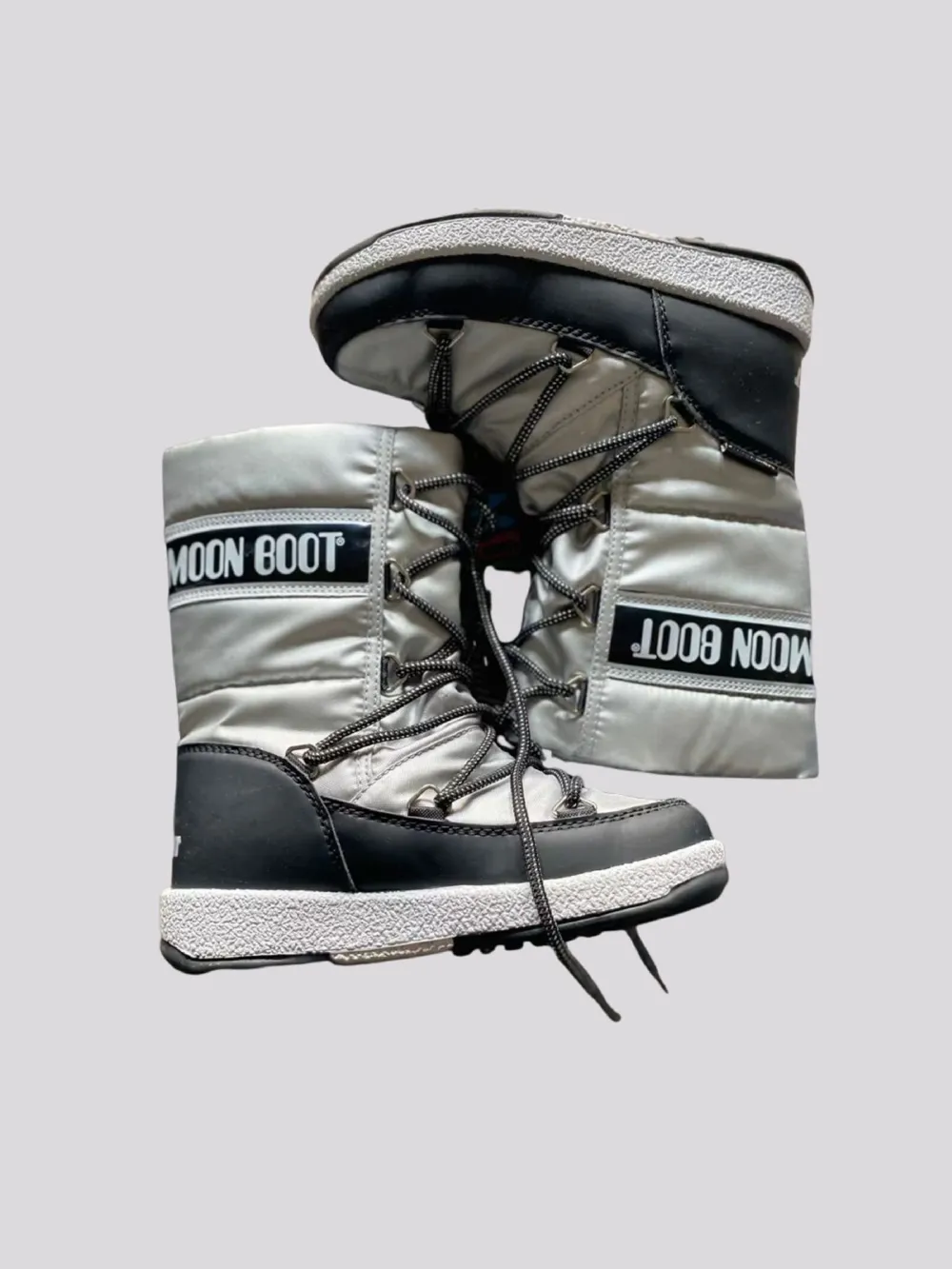 Moon Boot Infantil Black And Silver