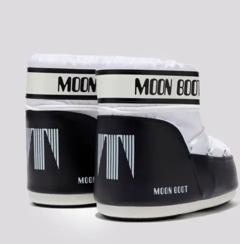 Bota Moon Boot Icon Low Nylon Black&White
