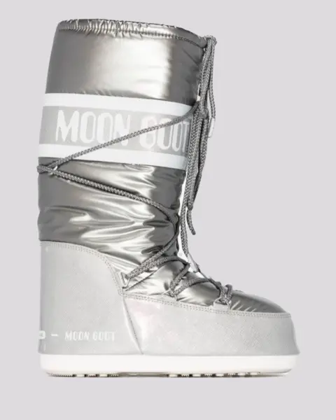 Bota Moon Boot Icon Nylon Silver