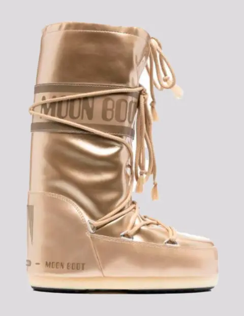 Bota Moon Boot Icon Vinyl Gold