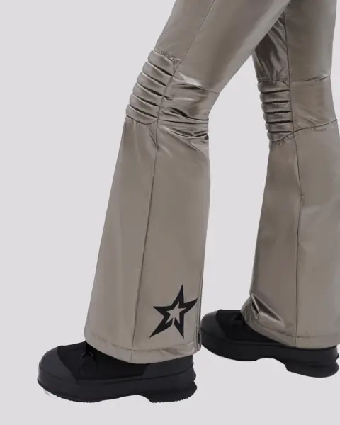 Calça Perfect Moment Mid Rise Flare Race Silver