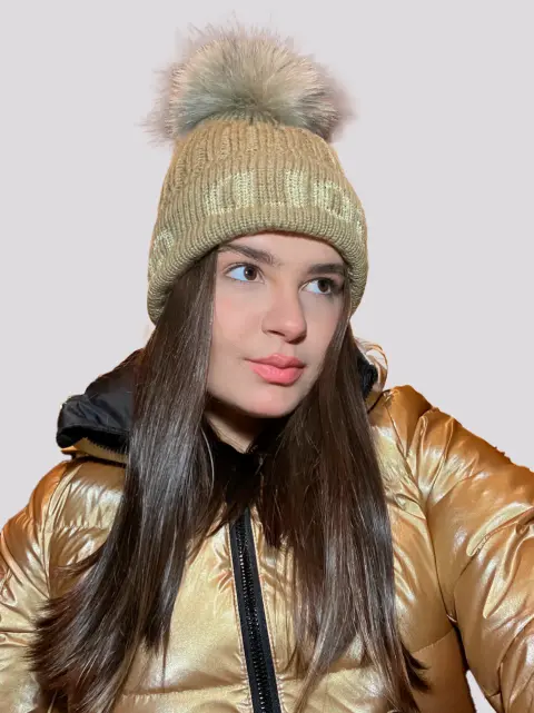 Gorro Goldbergh Gold Pom