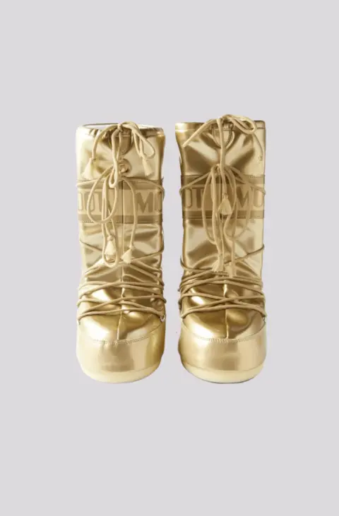 Bota moon boot metalic gold 