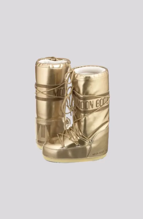 Bota moon boot metalic gold 