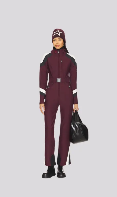 Macacão Perfect Moment Allos Ski Suit Burgundy 