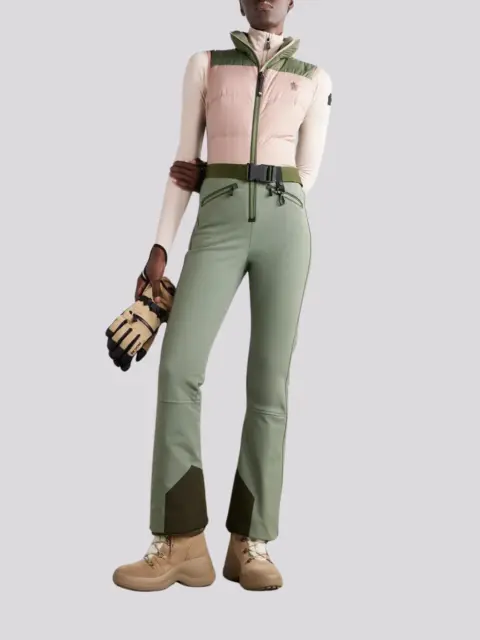 Macacão Moncler Down Filled Rose and Green com Fleece 