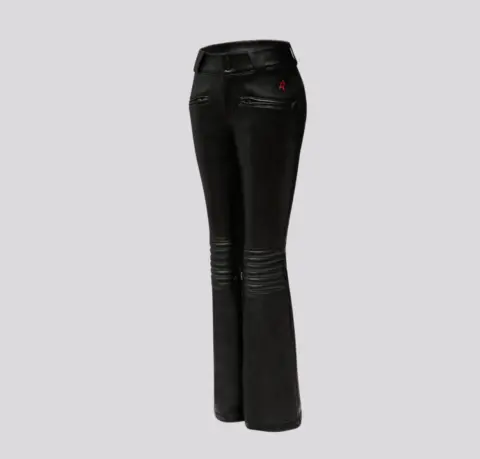 Calça Perfect Moment Aurora Flare Race Pant faux Leather