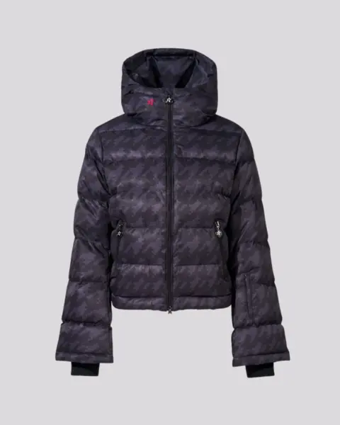 Jaqueta Perfect Moment Polar Flare Houdstooth Black&Black