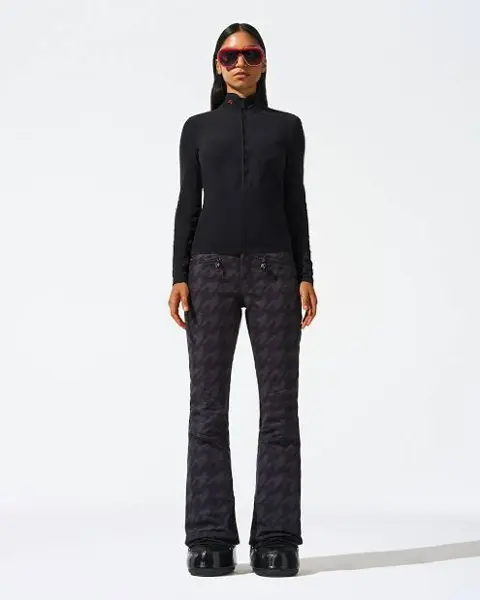Calça Perfect Moment Aurora High Flaire Houdstooth Black&Black