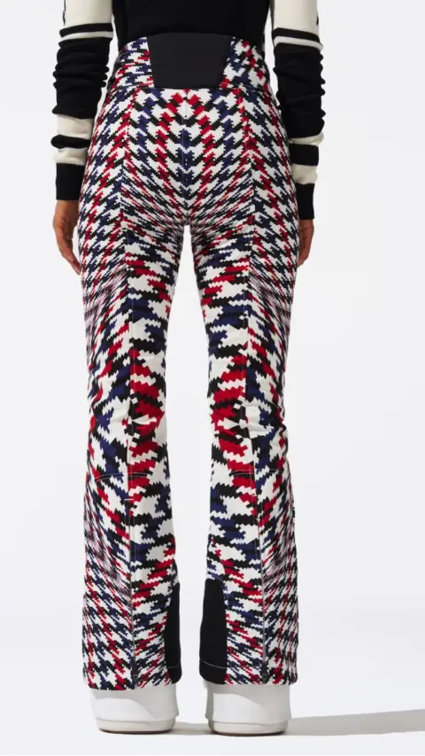 Calça Perfect Moment Aurora High Flaire Houdstooth Red