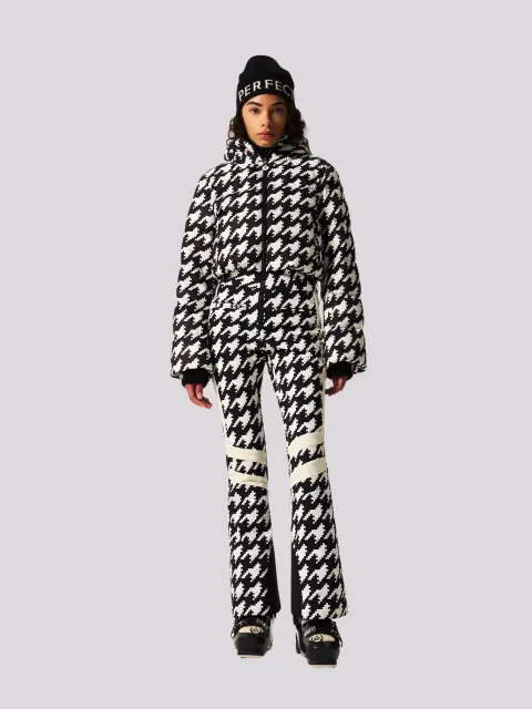 Macacão Perfect Moment Polar Flare Houndstooh Black/Snow White 