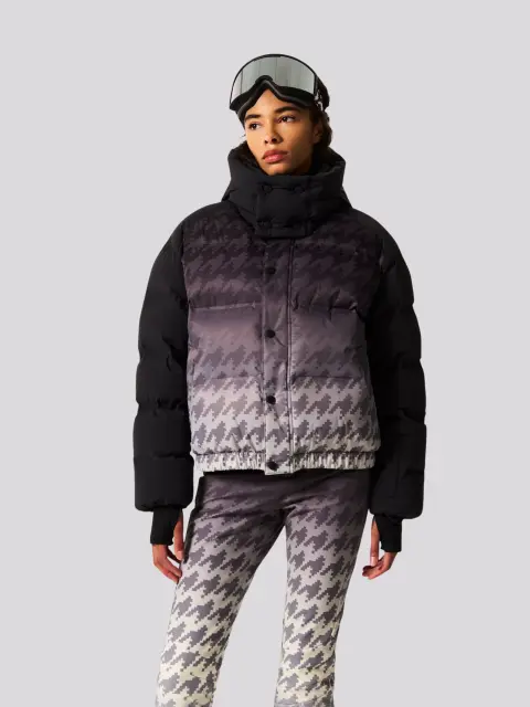 Jaqueta Perfect Moment Degrade B&W Houndstooth 