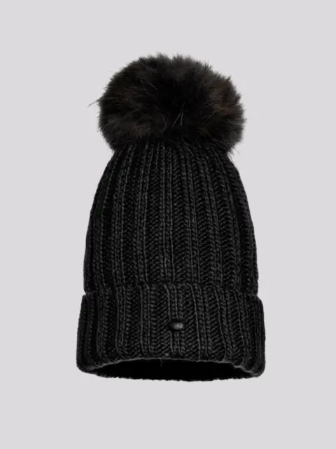Gorro Goldbergh Una Faux Black Pom